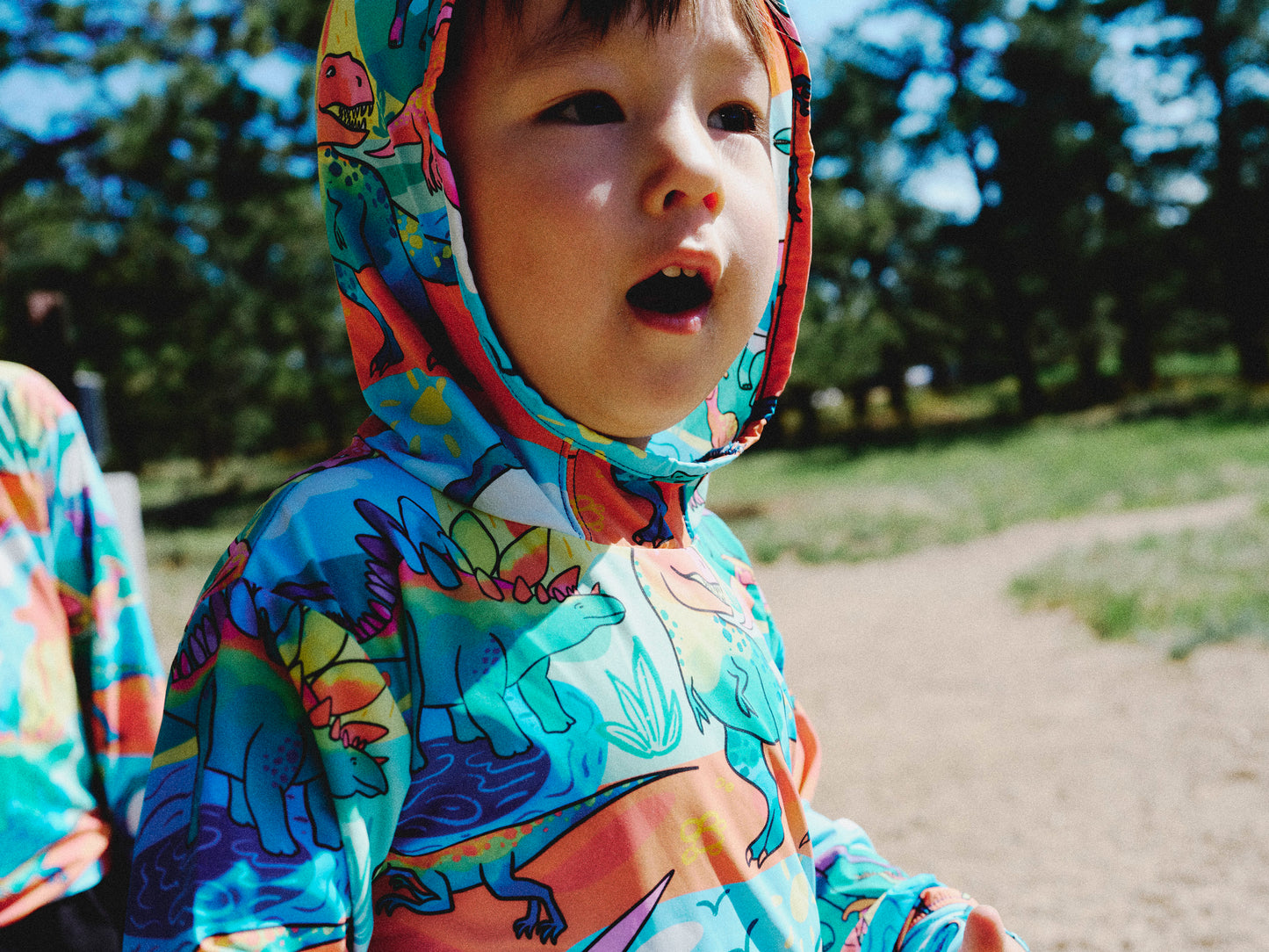 Kids Adventure Print Sun Hoodies UPF50+