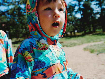 Kids Adventure Print Sun Hoodies UPF50+