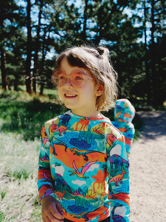 Kids Adventure Print Sun Hoodies UPF20+
