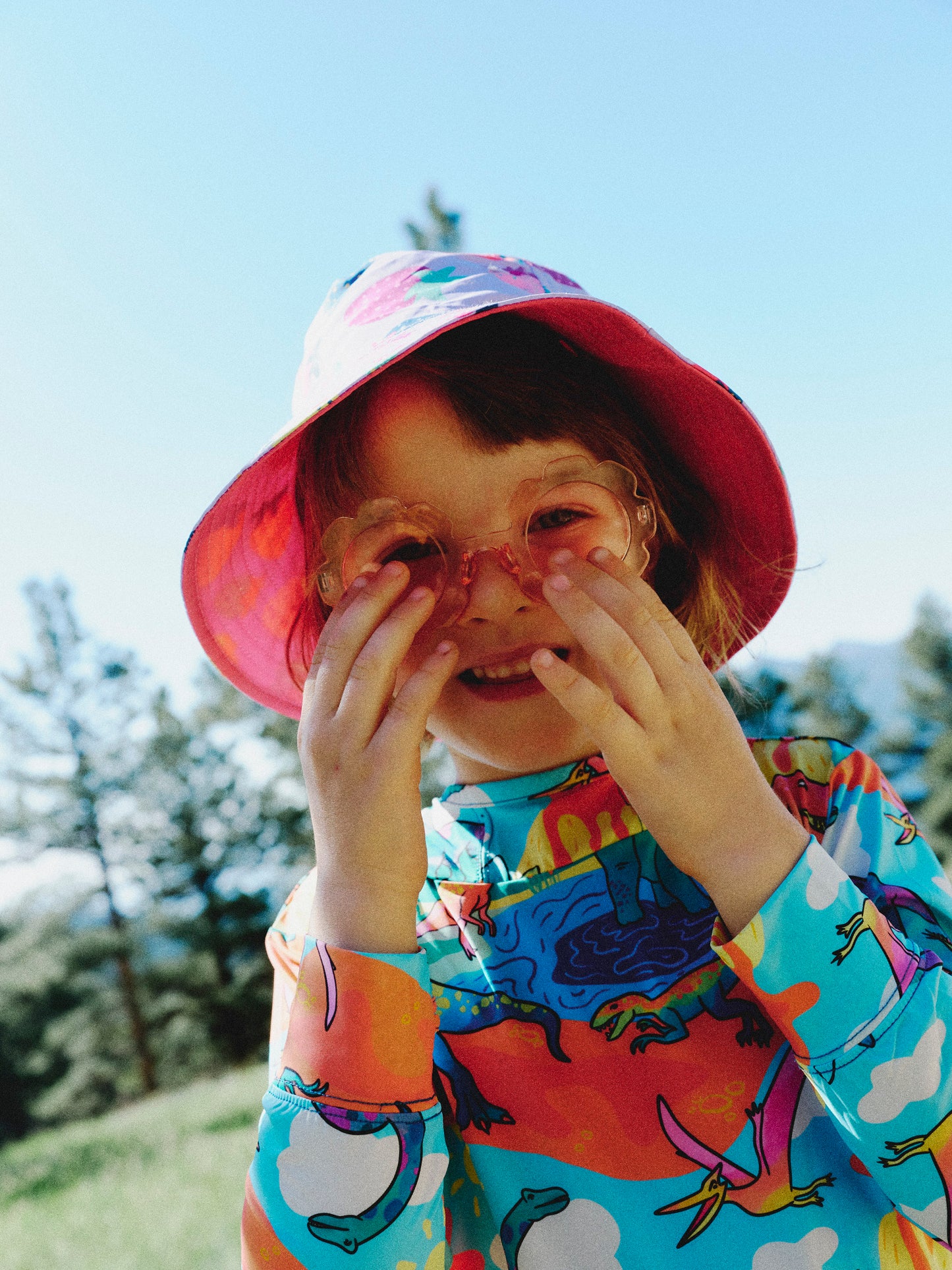 Kids Adventure Print Sun Hoodies UPF50+