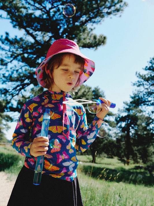 Kids Adventure Print Sun Hoodies UPF20+