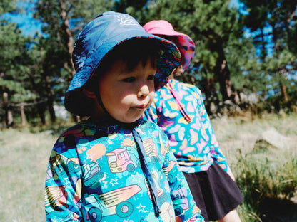 Kids Adventure Print Sun Hoodies UPF50+