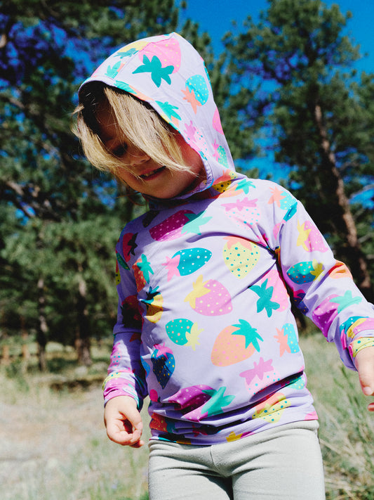 Kids Adventure Print Sun Hoodies UPF20+