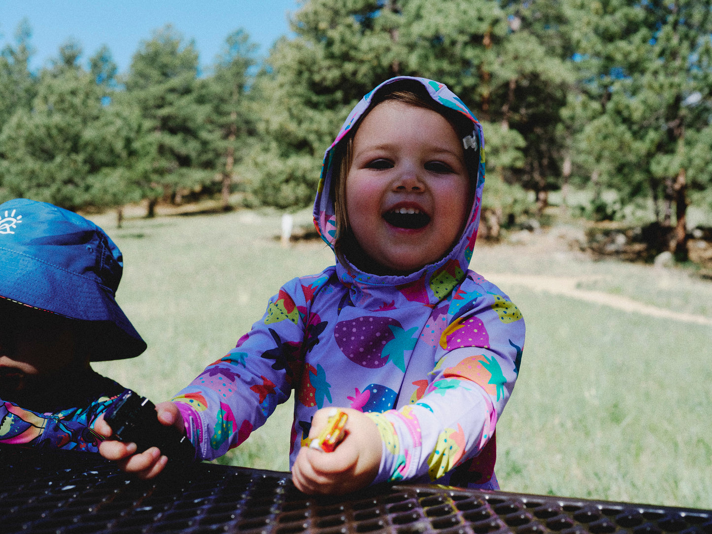 Kids Adventure Print Sun Hoodies UPF50+