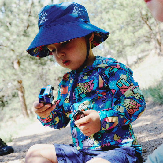 Kids Adventure Print Sun Hoodies UPF20+